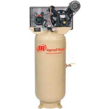 INGERSOLL RAND CO Ingersoll Rand 2475N5-P, 5 HP, Two-Stage Compressor, 80 Gal, Vert., 175 PSI, 16.8 CFM, 3-Phase 200V 45465234